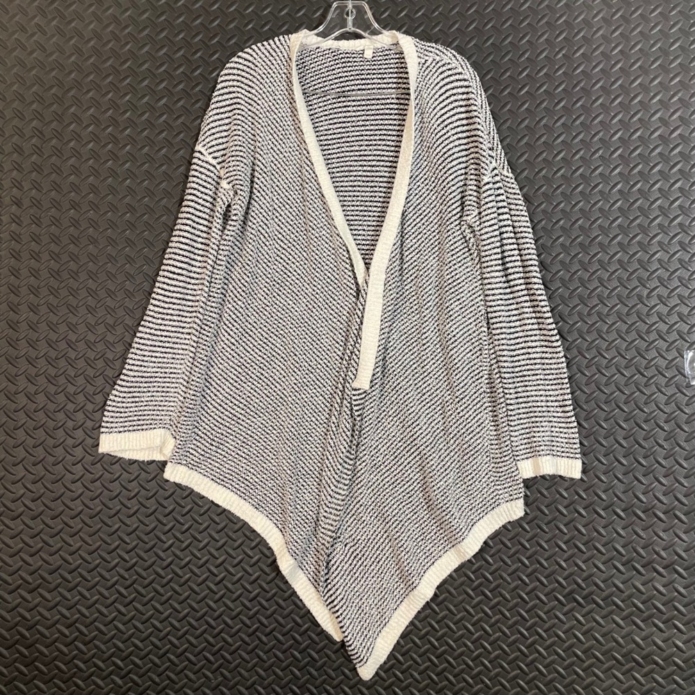 Eileen Fisher Organic Cotton Stripe Handkerchief Cardiganโ Sweater Black White